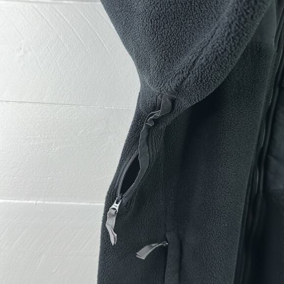 LANDS END Black Nylon Polyester Fleece Full Zip-Up Layering Jacket Size Small - Picture 9 of 11